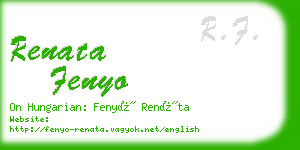 renata fenyo business card